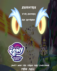 Size: 1760x2176 | Tagged: safe, grogar, g4, the ending of the end, 2019, blast, canterlot, canterlot castle, end of g4, end of ponies, logo, magic, series finale, the end is neigh