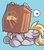 Size: 2000x2250 | Tagged: safe, artist:talimingi, derpy hooves, pegasus, pony, g4, cute, derpabetes, derpy being derpy, female, food, high res, muffin, paper bag, pictogram, smiling, solo, speech bubble