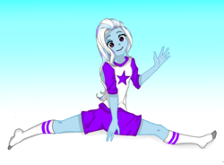 Size: 1488x1096 | Tagged: safe, artist:starwantrix, trixie, equestria girls, g4, clothes, cute, diatrixes, flexible, humanized, pajamas, splits