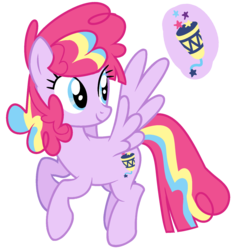 Size: 1591x1717 | Tagged: safe, artist:eonionic, oc, oc only, oc:star pop, pegasus, pony, female, magical lesbian spawn, mare, offspring, parent:pinkie pie, parent:twilight sparkle, parents:twinkie, simple background, solo, transparent background