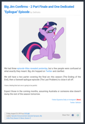 Size: 800x1162 | Tagged: safe, twilight sparkle, pony, unicorn, equestria daily, g4, end of g4, end of ponies, epilogue, female, glasses, solo, unicorn twilight
