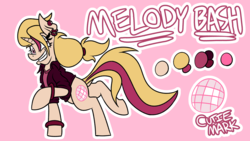 Size: 3840x2160 | Tagged: safe, artist:cowsrtasty, oc, oc only, oc:melody bash, pony, high res, reference sheet, solo