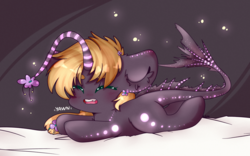 Size: 3200x2000 | Tagged: safe, artist:etoz, oc, oc only, oc:lilac rivers, original species, sea pony, abyss pony, cute, female, filly, foal, high res, solo, tadfoal