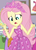 Size: 652x900 | Tagged: safe, screencap, fluttershy, costume conundrum, costume conundrum: rarity, equestria girls, g4, my little pony equestria girls: choose your own ending, bare shoulders, clothes, cropped, dress, female, jewelry, looking down, princess fluttershy, rarity's bedroom, seriously, sleeveless, strapless, tiara, you made this for yourself?