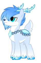 Size: 521x805 | Tagged: safe, artist:crystal-tranquility, deer pony, original species, pond pony, male, simple background, solo, transparent background