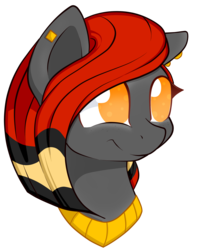 Size: 1836x2314 | Tagged: safe, artist:gleamydreams, derpibooru exclusive, oc, oc only, oc:serpentine, earth pony, pony, cute, ear piercing, earring, female, jewelry, looking away, mare, necklace, piercing, red hair, smiling, solo