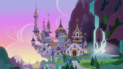 Size: 1920x1080 | Tagged: safe, screencap, g4, the summer sun setback, canterlot castle, no pony, scenery, waterfall