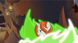 Size: 1235x683 | Tagged: safe, screencap, crackle cosette, queen chrysalis, g4, the ending of the end, leak, disguise, disguised changeling, shapeshifting, transformation