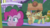 Size: 2880x1616 | Tagged: safe, screencap, applejack, braeburn, pinkie pie, earth pony, pony, g4, the summer sun setback, cart, cheek bulge, cowboy hat, eating, faic, female, hat, male, mare, puffy cheeks, stallion, trio