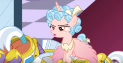 Size: 1237x640 | Tagged: safe, screencap, cozy glow, alicorn, pony, g4, the ending of the end, leak, butt, cozy glow is not amused, cozycorn, female, filly, pile, plot, race swap