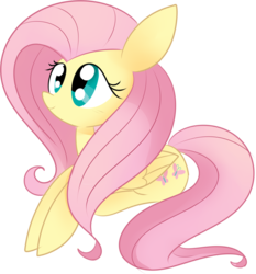 Size: 1829x1964 | Tagged: safe, artist:luckyclau, fluttershy, pegasus, pony, g4, cute, female, mare, prone, shyabetes, simple background, smiling, solo, transparent background