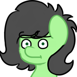 Size: 800x800 | Tagged: safe, artist:illuminartist, artist:topicranger, derpibooru exclusive, edit, oc, oc only, oc:anon, oc:filly anon, earth pony, pony, age regression, colored, cropped, disapproval, emotes, female, filly, look of disapproval, ponified, simple, simple background, solo, transparent background