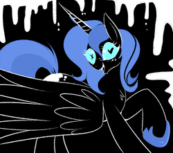 Size: 700x620 | Tagged: safe, artist:lulubell, princess luna, pony, g4, female, heart eyes, looking at you, mare, nightmare luna, s1 luna, solo, wingding eyes