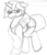 Size: 557x654 | Tagged: safe, artist:mcsplosion, oc, oc only, oc:painterly flair, pony, unicorn, clothes, embarrassed, female, floppy ears, hooters, looking down, missing cutie mark, nervous, ponytail, raised hoof, rough sketch, scrunchie, shorts, sketch, solo, tail between legs, tank top, unshorn fetlocks