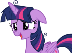 Size: 7563x5576 | Tagged: safe, artist:andoanimalia, twilight sparkle, alicorn, pony, a trivial pursuit, g4, absurd resolution, cutie mark, female, floppy ears, mare, messy mane, open mouth, simple background, solo, transparent background, twilight sparkle (alicorn), vector