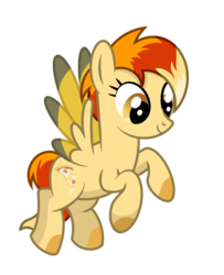 Size: 2600x3200 | Tagged: safe, artist:pizzamovies, oc, oc only, oc:banana peetzer, pegasus, pony, female, flying, high res, mare, simple background, smiling, solo, transparent background
