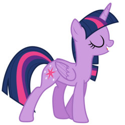 Size: 6881x6916 | Tagged: safe, artist:estories, twilight sparkle, alicorn, pony, g4, absurd resolution, eyes closed, female, open mouth, simple background, solo, transparent background, twilight sparkle (alicorn), vector