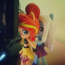 Size: 1080x1080 | Tagged: safe, artist:artofmagicpoland, sunset shimmer, trixie, equestria girls, g4, my little pony equestria girls: better together, doll, equestria girls minis, eqventures of the minis, female, lesbian, photo, ship:suntrix, shipping, toy