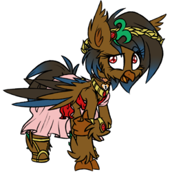 Size: 859x868 | Tagged: safe, artist:nekro-led, oc, oc:obsidian shadow, hippogriff, clothes, female, ggwealons, greek, greek clothes, mare, wife