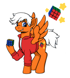 Size: 1967x2188 | Tagged: safe, artist:riverfox237, oc, pegasus, pony, adoptable, cutie mark, rubik's cube