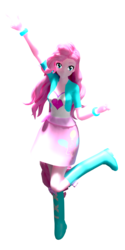 Size: 1024x2048 | Tagged: safe, artist:magentaguy, derpibooru exclusive, pinkie pie, human, equestria girls, g4, 3d, blender, female, looking at you, mmd, simple background, solo, transparent background