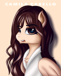 Size: 4000x5000 | Tagged: safe, artist:aldobronyjdc, pony, camila cabello, chest fluff, ponified, simple background, solo