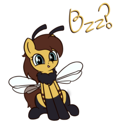 Size: 2171x2193 | Tagged: safe, artist:czu, oc, oc only, bee pony, monster pony, original species, high res, simple background, solo, transparent background