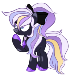 Size: 1280x1408 | Tagged: safe, artist:magicdarkart, oc, oc only, earth pony, pony, bow, deviantart watermark, female, hair bow, mare, obtrusive watermark, simple background, solo, transparent background, watermark