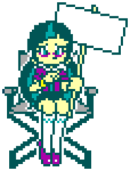 Size: 456x600 | Tagged: safe, artist:theratedrshimmer, juniper montage, equestria girls, g4, chair, female, pixel art