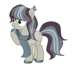 Size: 900x851 | Tagged: safe, artist:magicdarkart, oc, oc only, earth pony, pony, clothes, deviantart watermark, female, mare, obtrusive watermark, scarf, simple background, solo, transparent background, watermark