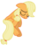 Size: 5691x6628 | Tagged: safe, artist:estories, applejack, earth pony, pony, g4, absurd resolution, female, hatless, mare, missing accessory, simple background, solo, transparent background, vector