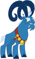 Size: 6146x10174 | Tagged: safe, artist:andoanimalia, grogar, frenemies (episode), g4, absurd resolution, cloven hooves, colored hooves, looking back, male, ram, simple background, solo, transparent background, vector