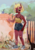 Size: 2480x3508 | Tagged: safe, artist:wolfiedrawie, oc, oc only, oc:chica, cat, anthro, anthro oc, bandaid, clothes, converse, denim shorts, female, gate, high res, looking at you, mare, outdoors, shoes, short hair, shorts, sneakers, standing, three quarter view, top