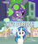 Size: 642x739 | Tagged: safe, edit, edited screencap, editor:undeadponysoldier, screencap, dj pon-3, spike, vinyl scratch, dragon, pony, unicorn, g4, my little pony: friendship is magic, she's all yak, caption, crush, cute, discovery family logo, dj scales and tail, female, happy, image macro, male, mare, meme, microphone, perfect, ponyville, shipping, smiling, straight, text, vinylbetes, vinylspike