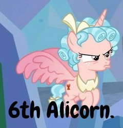 Size: 392x409 | Tagged: safe, edit, edited screencap, screencap, cozy glow, alicorn, pony, g4, the ending of the end, leak, alicornified, armor, bow, chestplate, cozy glow is not amused, cozycorn, cropped, curly hair, cutie mark, freckles, frown, hair bow, race swap, spoiled brat, spread wings, tail bow, wings