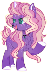 Size: 1610x2451 | Tagged: safe, artist:kurosawakuro, oc, oc only, pony, unicorn, base used, blank flank, chest fluff, female, freckles, jewelry, lip piercing, mare, necklace, nose piercing, nose ring, offspring, parent:big macintosh, parent:princess luna, parents:lunamac, piercing, simple background, solo, sparkly mane, transparent background, wingding eyes