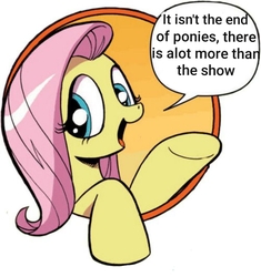 Size: 1000x1064 | Tagged: safe, idw, fluttershy, pegasus, pony, friendship is magic #3, g4, my little pony: friendship is magic (idw), spoiler:comic, bad advice fluttershy, comics, end of ponies, exploitable meme, meme, motivational