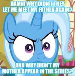 Size: 500x503 | Tagged: safe, edit, edited screencap, screencap, trixie, pony, g4, student counsel, cropped, female, implied jack pot, implied sunflower spectacle, meme, solo