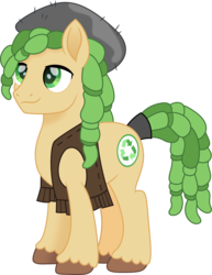 Size: 1155x1500 | Tagged: safe, artist:cloudy glow, sandalwood, earth pony, pony, g4, beanie, clothes, equestria girls ponified, hat, male, ponified, simple background, solo, stallion, transparent background, vector