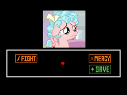 Size: 639x479 | Tagged: safe, cozy glow, pegasus, pony, g4, crying, fight, heart, mercy, undertale