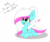 Size: 1200x1000 | Tagged: safe, artist:llhopell, oc, oc:soffy, earth pony, pony, animated, behaving like a dog, cute, excited, eye clipping through hair, female, gif, simple background, solo