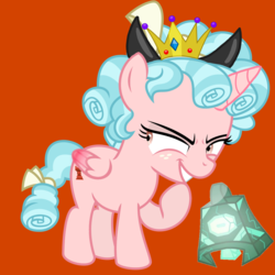 Size: 1000x1000 | Tagged: artist needed, safe, edit, editor:php185, cozy glow, alicorn, pony, g4, the ending of the end, bell, cozycorn, evil, race swap, vector