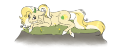 Size: 1280x549 | Tagged: safe, artist:ariaangelwing, oc, oc only, oc:radler, earth pony, pony, female, on side, simple background, solo, transparent background