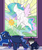 Size: 1600x1900 | Tagged: safe, artist:jolliapplegirl, princess celestia, princess luna, oc, oc:desert moon, alicorn, hybrid, original species, pony, sphinx, g4, female, filly, foal, implied death, interspecies offspring, mare, next generation, offspring, parent:oc:asra, parent:princess luna, parents:canon x oc, stained glass, story included, window