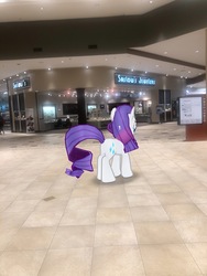 Size: 3024x4032 | Tagged: safe, gameloft, photographer:undeadponysoldier, rarity, pony, unicorn, g4, augmented reality, female, irl, jewelry store, mall, mare, photo, ponies in real life, saslow's jewelers, solo