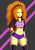 Size: 1280x1811 | Tagged: safe, artist:maxhooves, editor:needed, adagio dazzle, equestria girls, equestria girls specials, g4, my little pony equestria girls: better together, my little pony equestria girls: sunset's backstage pass, abstract background, belly button, boots, booty shorts, bracelet, breasts, clothes, cocked hip, delicious flat chest, eyelashes, eyeshadow, female, flatdagio dazzle, hairband, hand on hip, jewelry, lidded eyes, makeup, midriff, raised eyebrow, shoes, short shirt, small breasts, solo, thigh boots, thighs, wide hips