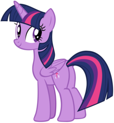 Size: 8681x9377 | Tagged: safe, artist:andoanimalia, twilight sparkle, alicorn, pony, 2 4 6 greaaat, absurd resolution, butt, cutie mark, female, folded wings, looking back, mare, plot, simple background, smiling, solo, transparent background, twilight sparkle (alicorn), vector, wings