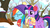 Size: 1920x1080 | Tagged: safe, screencap, rainbow dash, twilight sparkle, alicorn, pony, g4, tanks for the memories, clothes, crying, earmuffs, forest, saddle bag, scarf, snow, tree, twilight sparkle (alicorn)