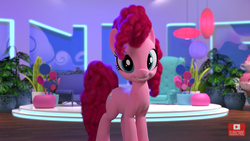 Size: 1280x720 | Tagged: safe, screencap, pinkie pie, earth pony, pony, g4, hello pinkie pie, 3d, looking at you