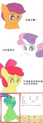 Size: 226x640 | Tagged: safe, apple bloom, scootaloo, sweetie belle, oc, oc:horny dragon, pony, g4, cutie mark crusaders, japanese